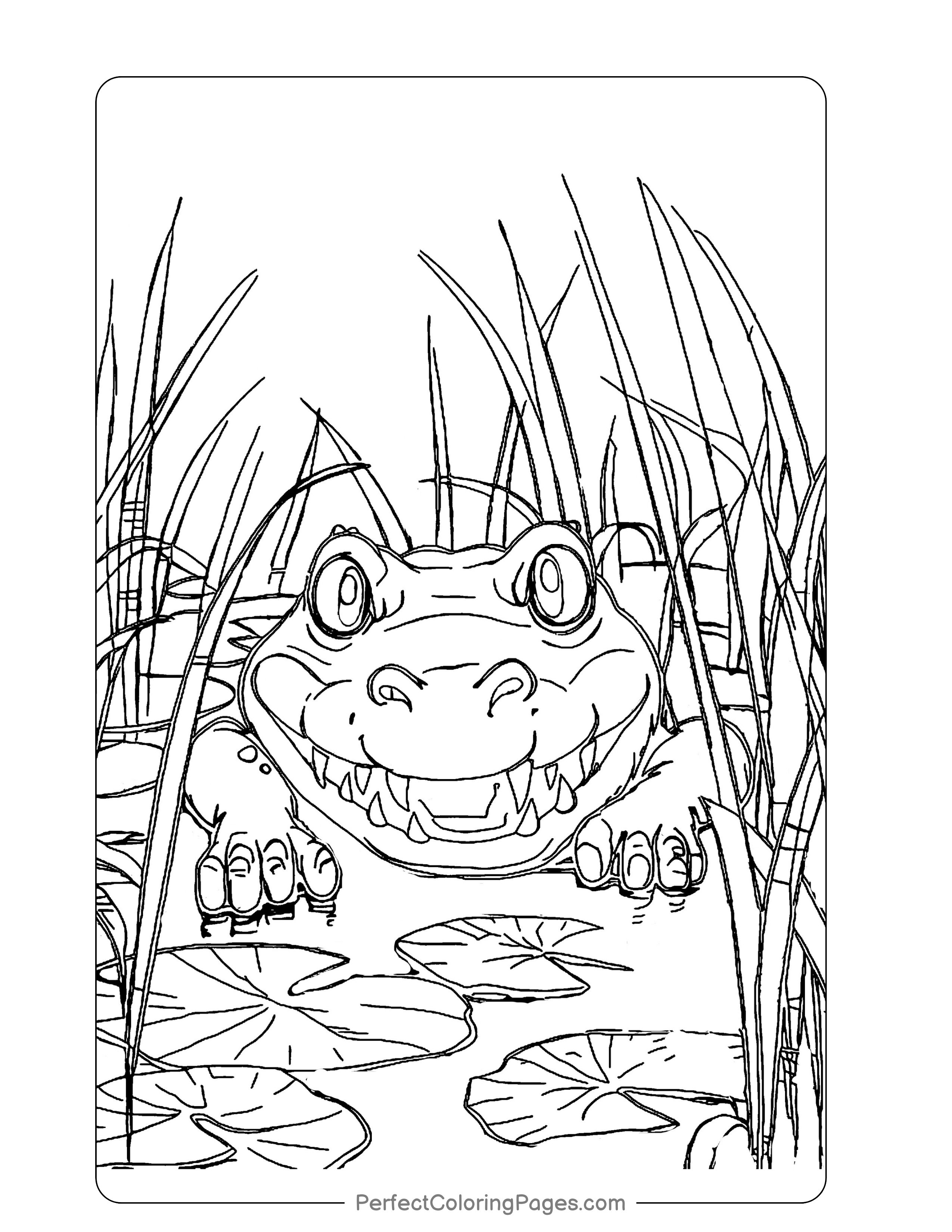 coloring pages of lily pads