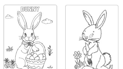 Bunny coloring pages